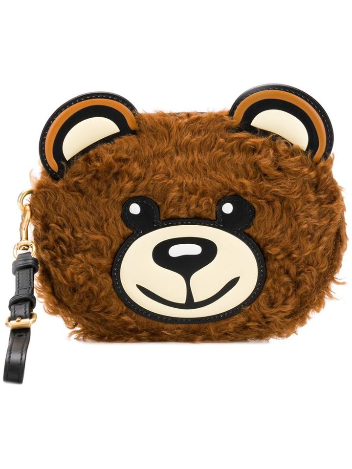 Moschino Teddy Bear Clutch - Brown