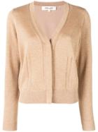 Dvf Diane Von Furstenberg Short Metallic Cardigan - Gold