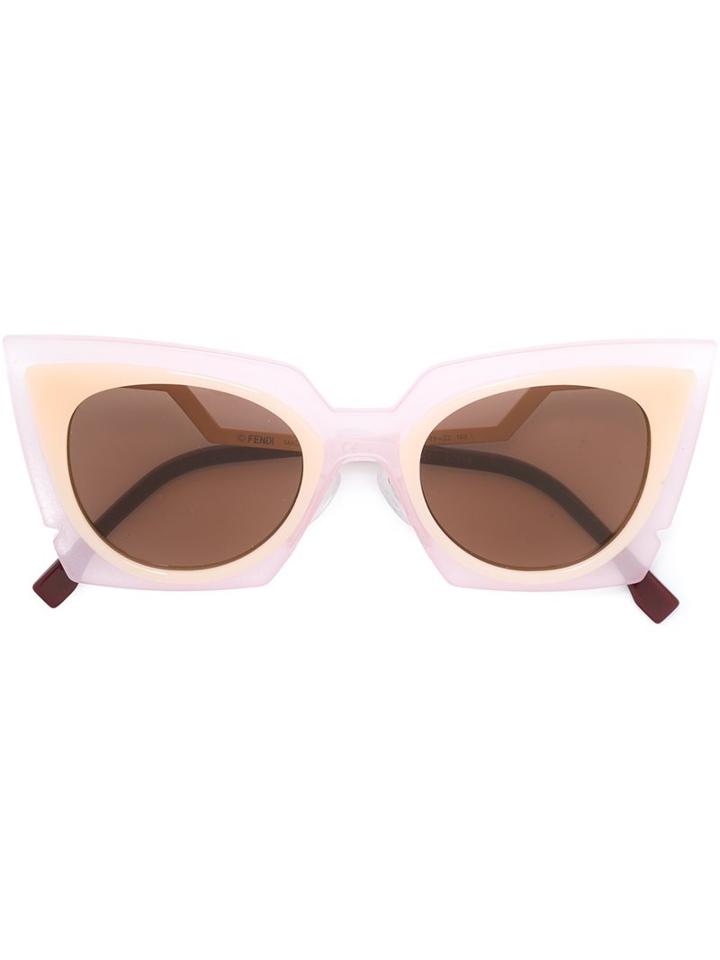 Fendi 'orchidea' Sunglasses, Women's, Pink/purple, Acetate/metal