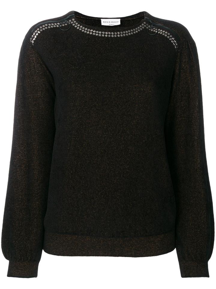 Sonia Rykiel Embellished Collar Jumper - Black