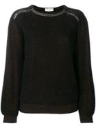 Sonia Rykiel Embellished Collar Jumper - Black