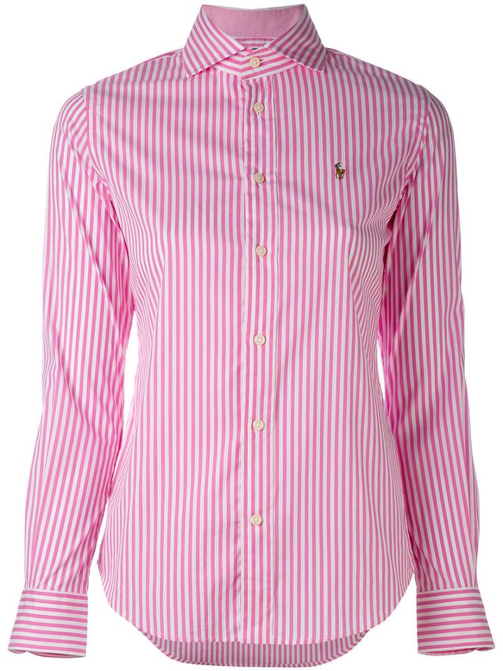 Polo Ralph Lauren - Classic Shirt - Women - Cotton/nylon/spandex/elastane - 6, Pink/purple, Cotton/nylon/spandex/elastane