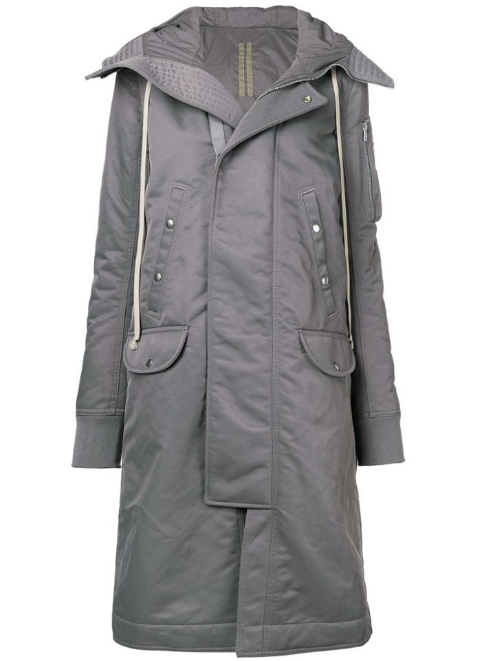 Rick Owens Drkshdw Hooded Padded Coat - Grey