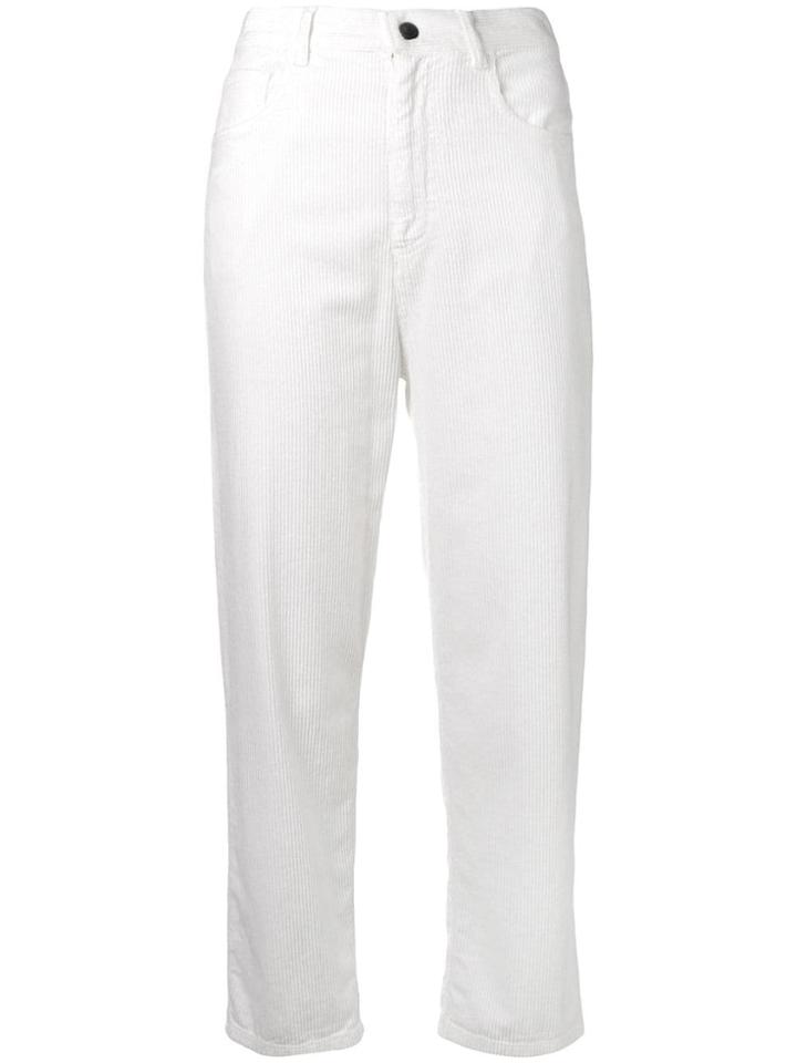 Barena Cropped Loose Trousers - White