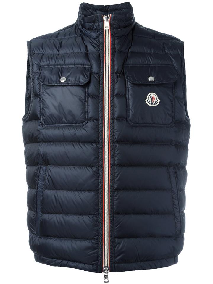 Moncler - Achille Padded Gilet - Men - Polyamide/goose Down - 4, Blue, Polyamide/goose Down