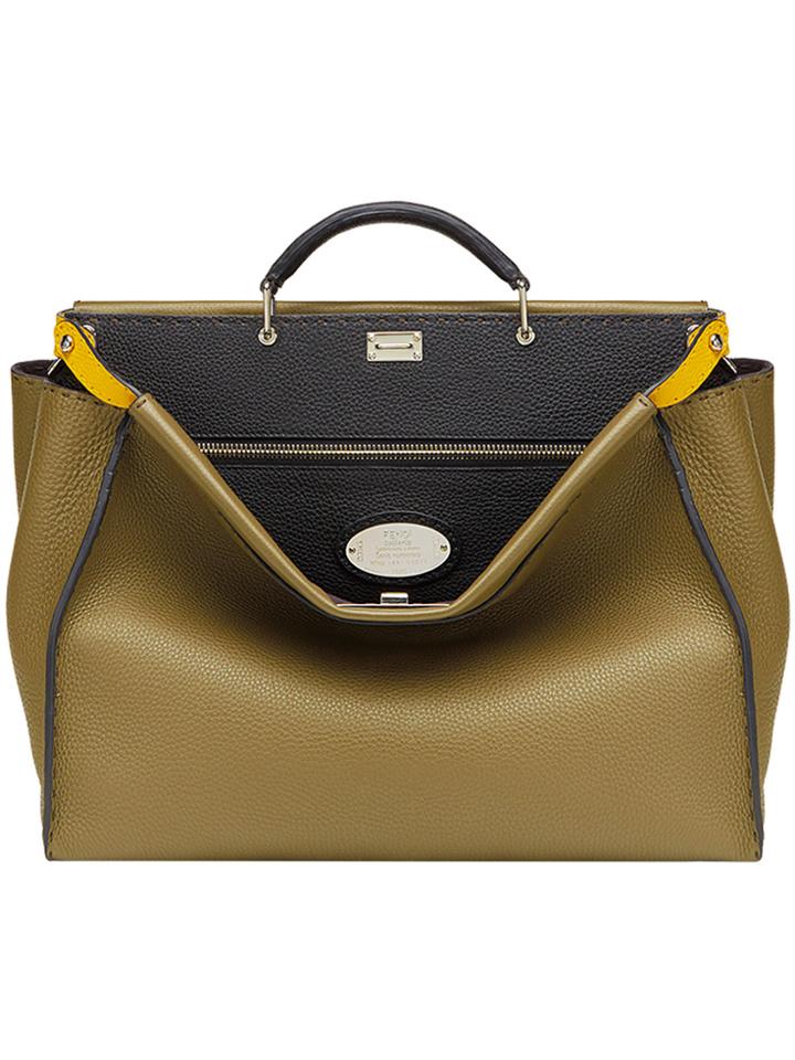 Fendi Large Peekaboo Tote Bag - Green