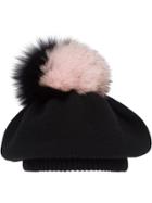 Miu Miu Pom Detail Hat - Black