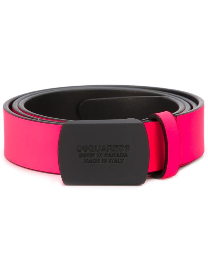 Dsquared2 Fluo Belt, Men's, Size: 90, Pink/purple, Calf Leather