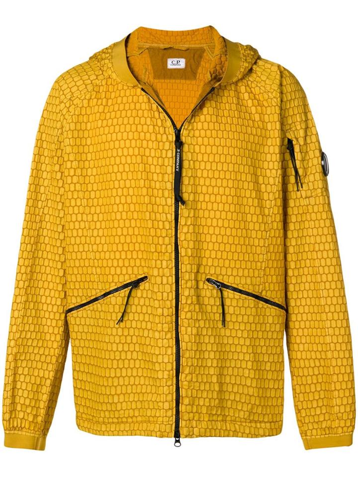 Cp Company Patterned Hooded Jacket - Yellow