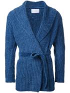 Estnation - Shawl Lapel Cardigan - Men - Cotton/polyester - L, Blue, Cotton/polyester