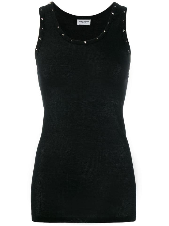 Saint Laurent Studded Tank Top - Black