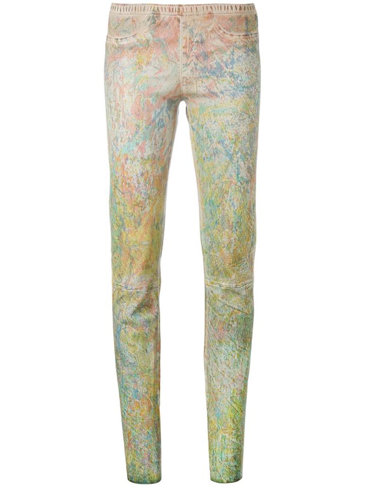 Giorgio Brato Slim-fit Trousers, Women's, Size: 42, Green, Leather
