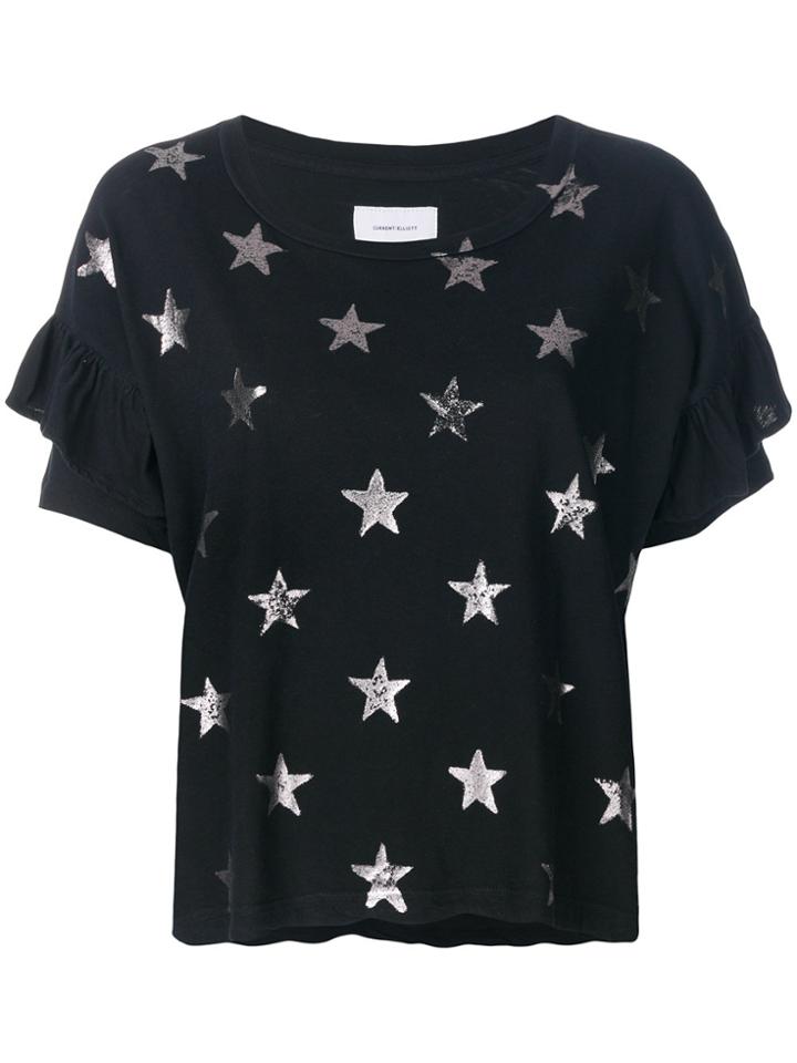 Current/elliott Roadie Ruffle T-shirt - Black