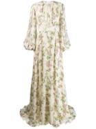 Giambattista Valli Floral Print Gown - White