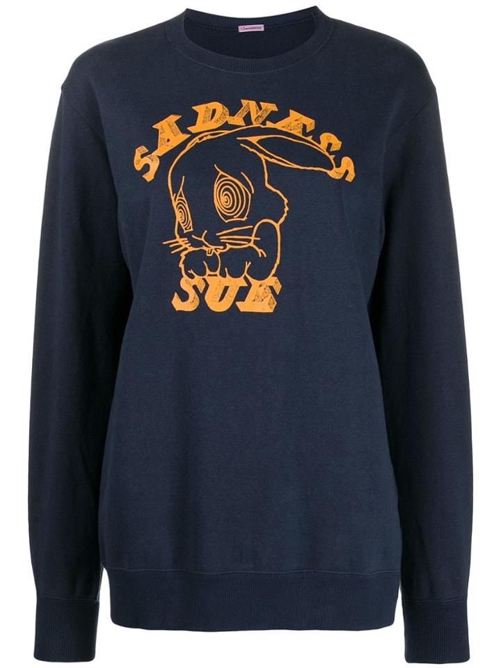 Undercover 'sadness Sue' Print Sweatshirt - Blue