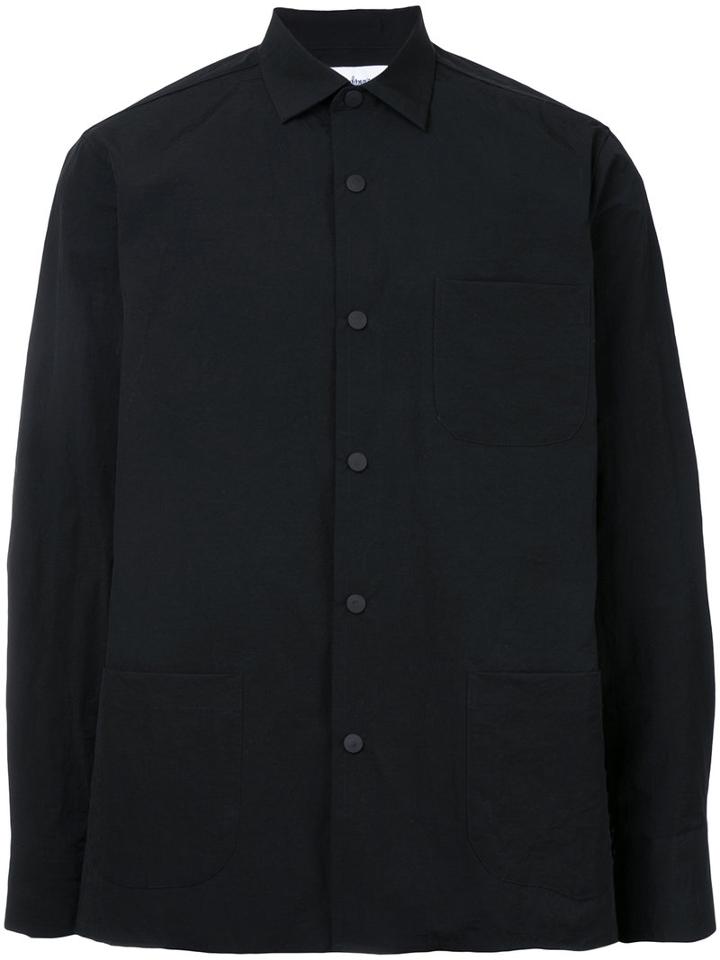 Schnaydermans - Buttoned Overshirt - Men - Nylon - M, Black, Nylon