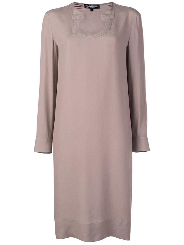 Salvatore Ferragamo Gancio Neck Dress - Nude & Neutrals
