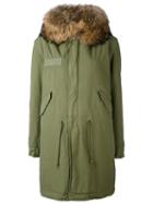 Mr & Mrs Italy - Army Long Parka - Women - Cotton/lamb Skin/polyamide/coyote Fur - S, Green, Cotton/lamb Skin/polyamide/coyote Fur