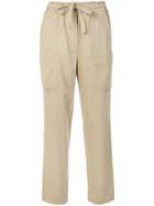 Dorothee Schumacher Drawstring Waistband Cropped Trousers - Nude &