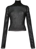 A.l.c. Mesh Turtle-neck Sweater - Black