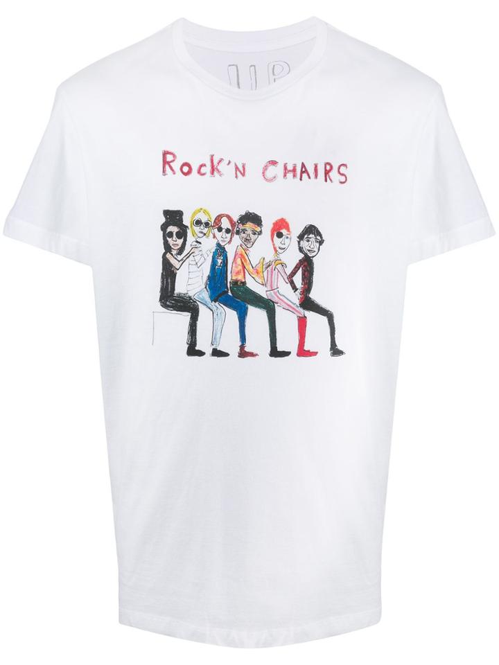 Unfortunate Portrait Rock'n Chairs Illustration T-shirt - White