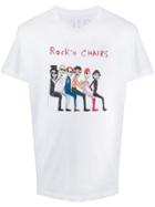 Unfortunate Portrait Rock'n Chairs Illustration T-shirt - White