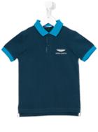 Aston Martin Kids Embroidered Logo Polo Shirt, Boy's, Size: 10 Yrs, Blue