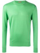 Cruciani - Ribbed Trim Jumper - Men - Silk/cashmere - 56, Green, Silk/cashmere