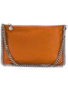 Stella Mccartney - Falabella Clutch - Women - Artificial Leather/metal - One Size, Yellow/orange, Artificial Leather/metal