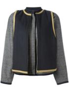 Versace Vintage Contrast Layer Jacket, Women's, Size: 42, Grey
