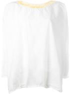 Daniela Gregis Embroidered Collar Longsleeved Shirt, Women's, White, Cotton