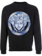 Versace Classic Medusa Watercolour Sweatshirt, Men's, Size: Xs, Black, Cotton