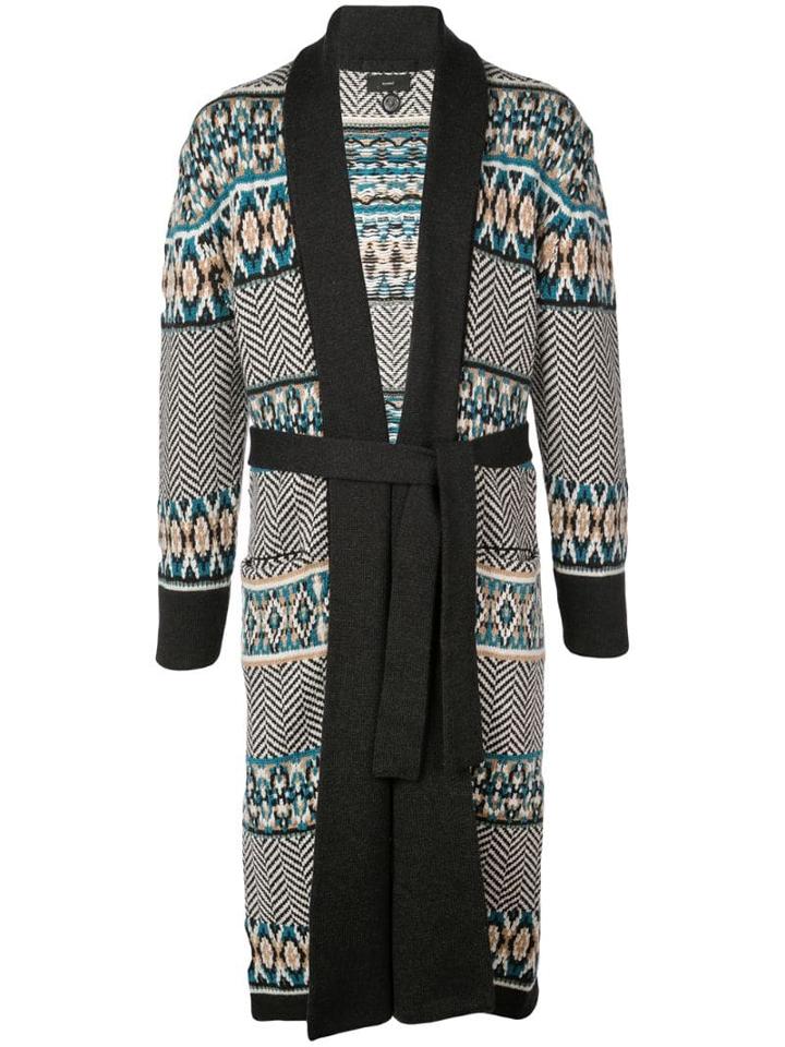Alanui Abstract Pattern Wool Coat - Multicolour