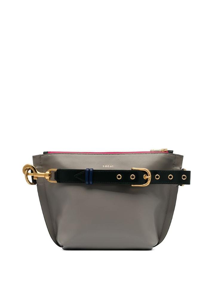 Sacai Trapezoid Shoulder Bag - Grey