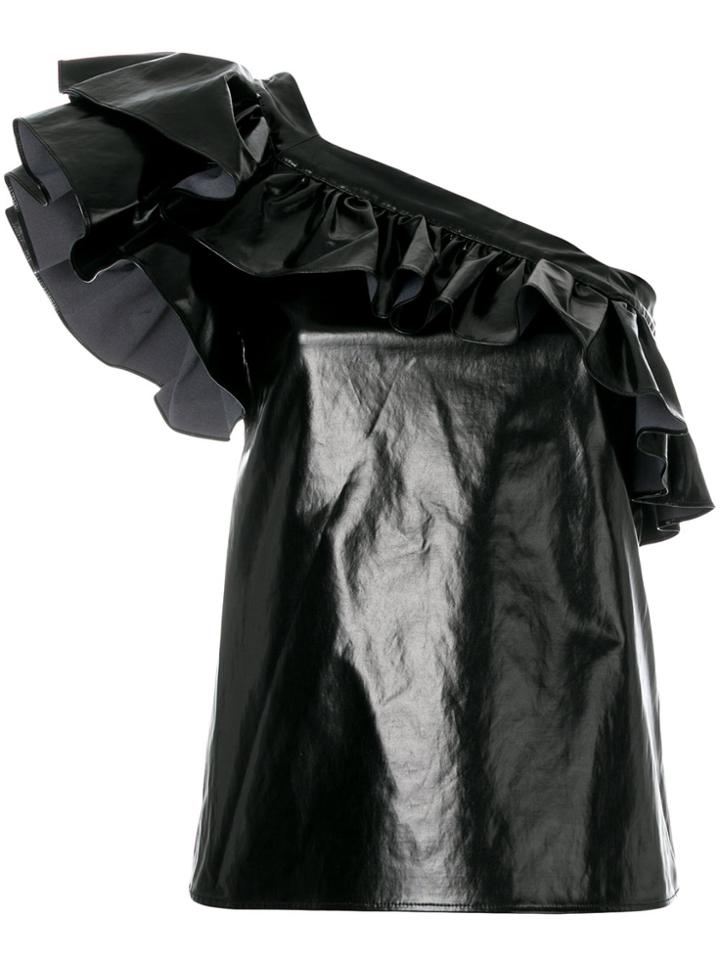 Philosophy Di Lorenzo Serafini Ruffled One-shoulder Top - Black