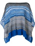 Missoni Zig Zag Knit Top, Women's, Blue, Acetate/wool