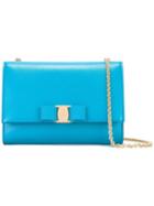 Salvatore Ferragamo Small 'vara' Flap Bag, Women's, Blue