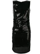 Msgm Sleeveless Sequin Dress - Black