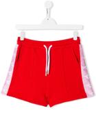 Diadora Junior Teen Side Logo Stripes Shorts - Red