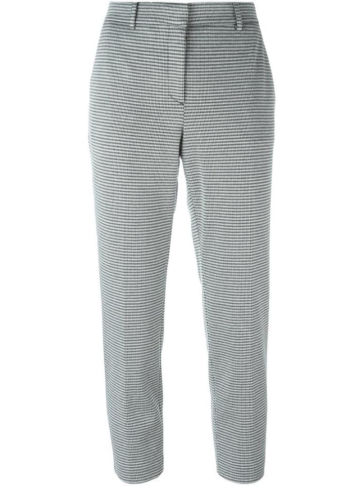 Theory Houndstooth Pattern Cropped Trousers