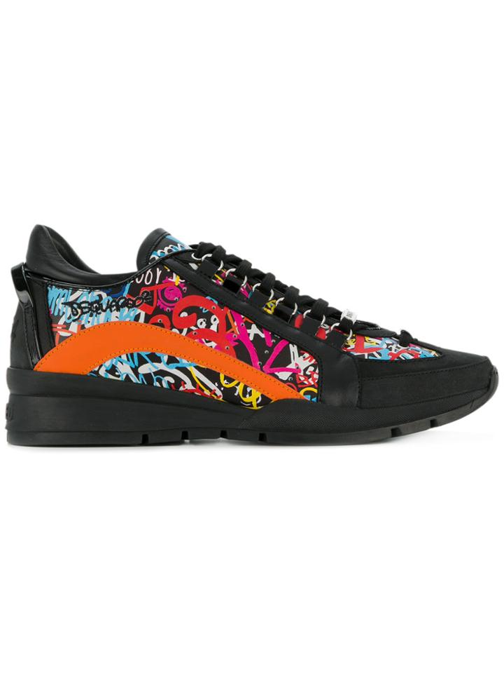 Dsquared2 551 Printed Sneakers - Black