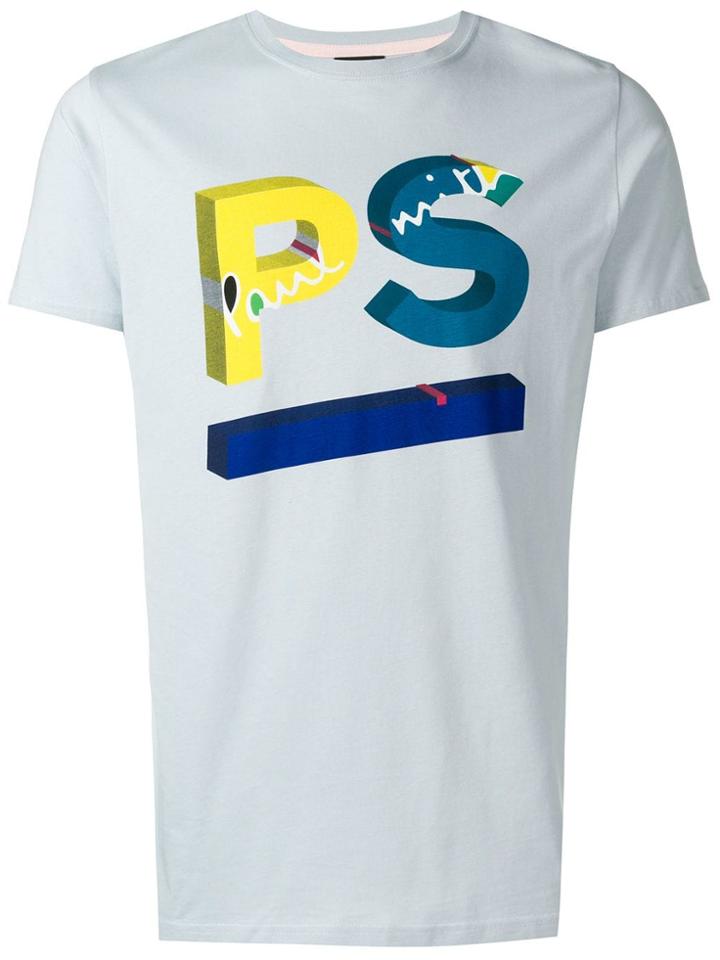 Ps Paul Smith Logo T-shirt - Blue