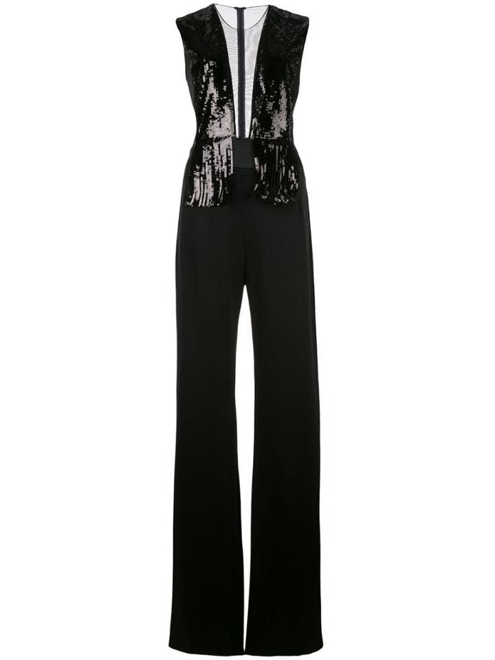 Galvan Sequin Embellished Jumpsuit - Black