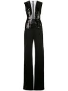 Galvan Sequin Embellished Jumpsuit - Black