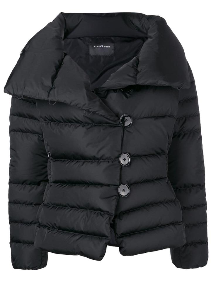 John Richmond Spread Collar Padded Jacket - Black