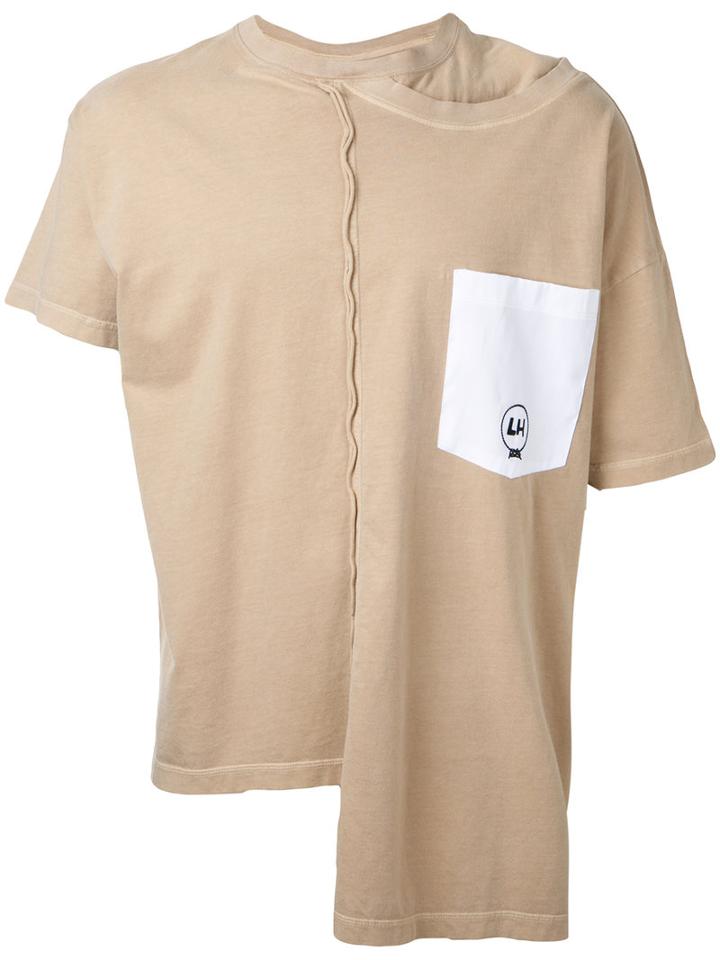 Liam Hodges Open Seam Deconstructed T-shirt, Men's, Size: Xl, Brown, Cotton