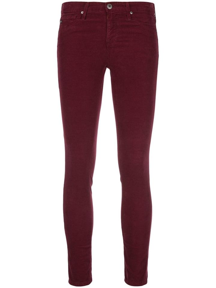 Ag Jeans Skinny Ankle Jeans - Red
