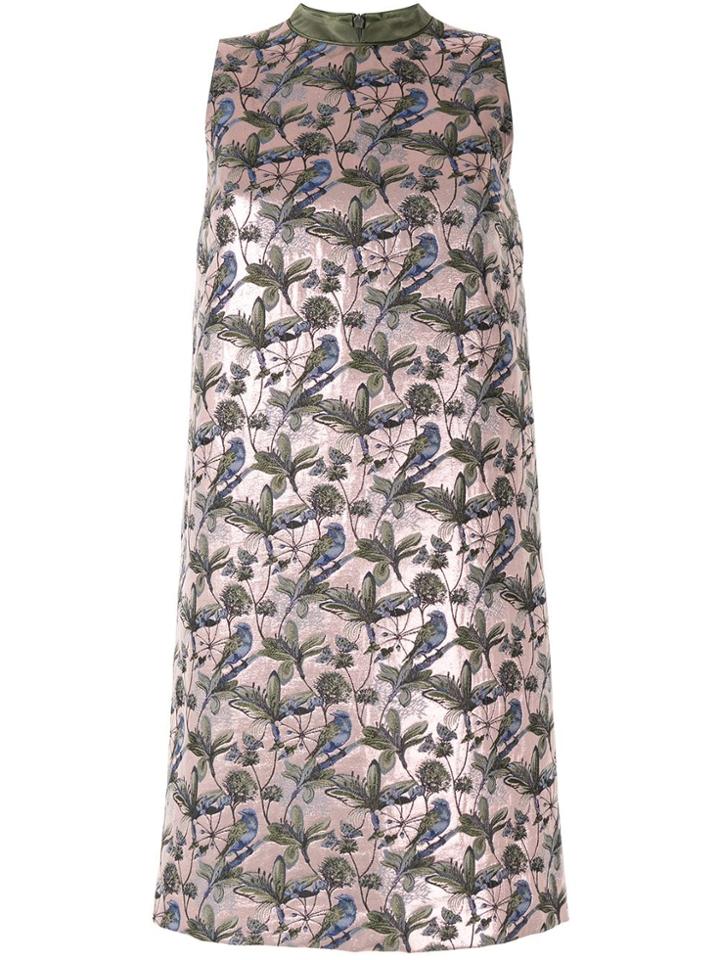 Shanghai Tang Floral Jacquard Dress - Pink