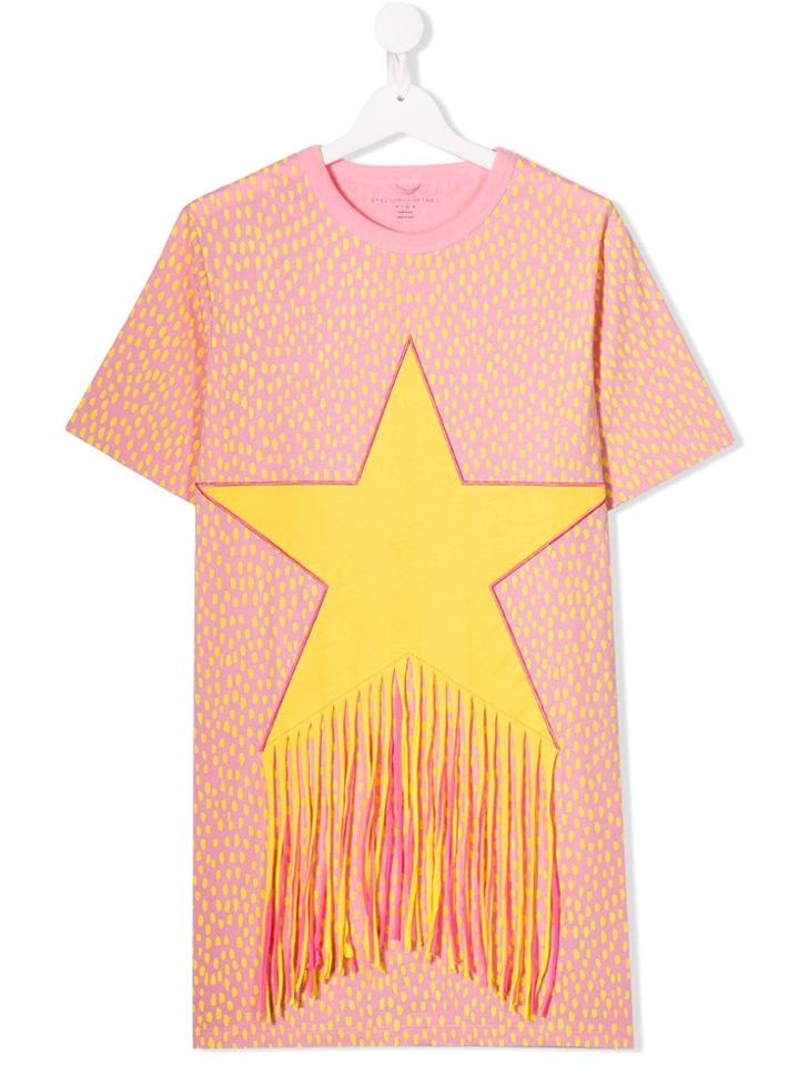 Stella Mccartney Kids Fringed Star Dress - Pink