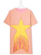 Stella Mccartney Kids Fringed Star Dress - Pink